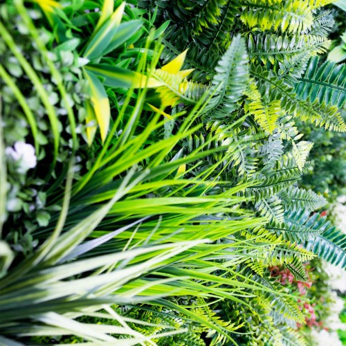 Mur vegetal artificiel brise vue Prairie color