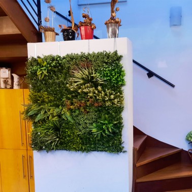 Mur vegetal artificiel brise vue Prairie color