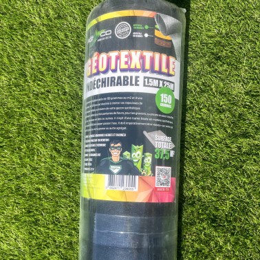 375m2 LOT DE 10 Rouleaux de Géotextile 150grs 1.5Mx25M